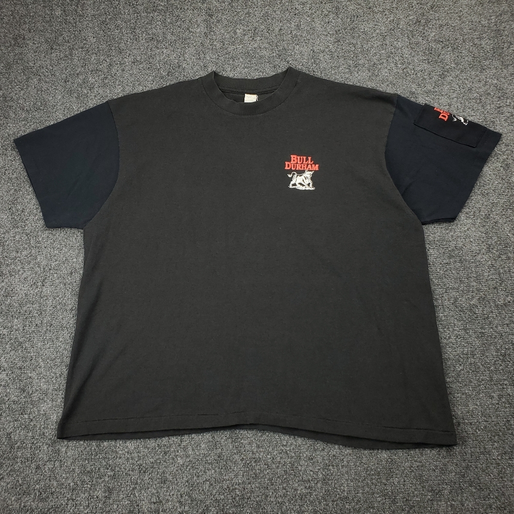 Vintage 80s Bull Durham Tabacco T Shirt XL Cigarette Advertisement Single Stitch